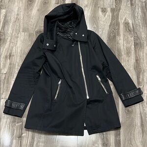 🔥🔥MACKAGE Darby Leather Trimmed Trench Jacket